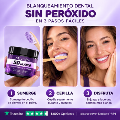 Polvo-blanqueador dental aprobado por dentistas